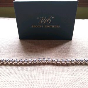 Brooks Brothers "346" silver beaded necklace